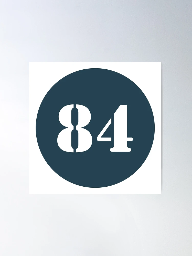 Number Eighty Four (84) in Blue Circle