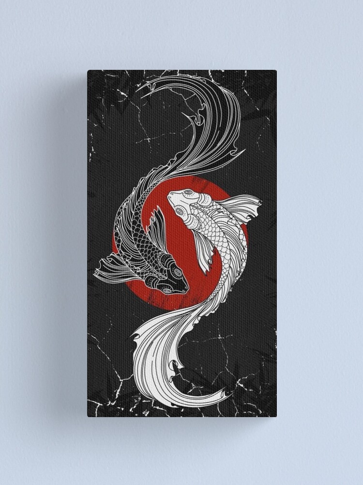 Koi Fish Yin Yang Canvas Print for Sale by UniversalHouse