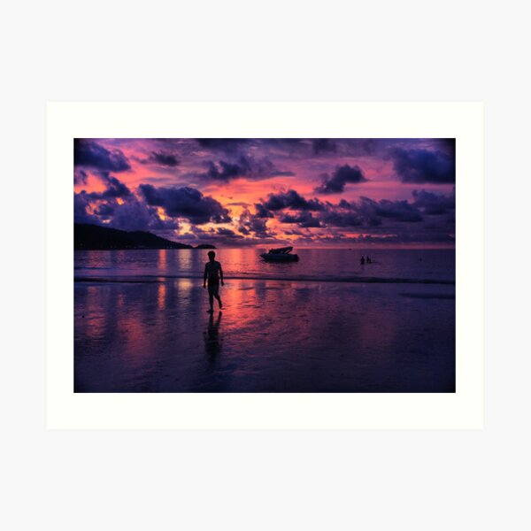 Patong beach sunset Art Print