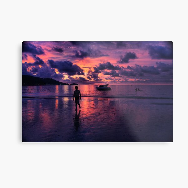 Patong beach sunset Metal Print