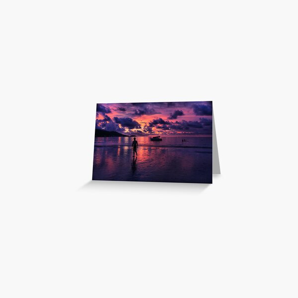 Patong beach sunset Greeting Card