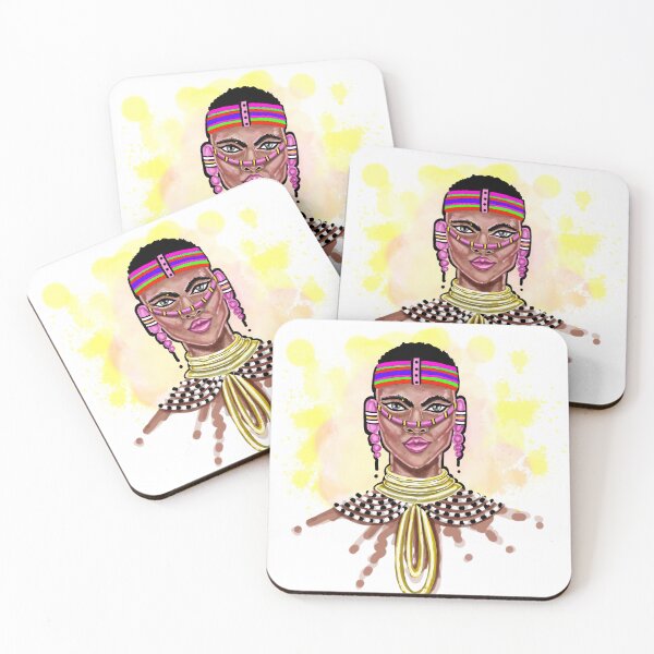 Item preview, Beautiful Black African Young Woman Looking Ahead designed and sold by Kainene.