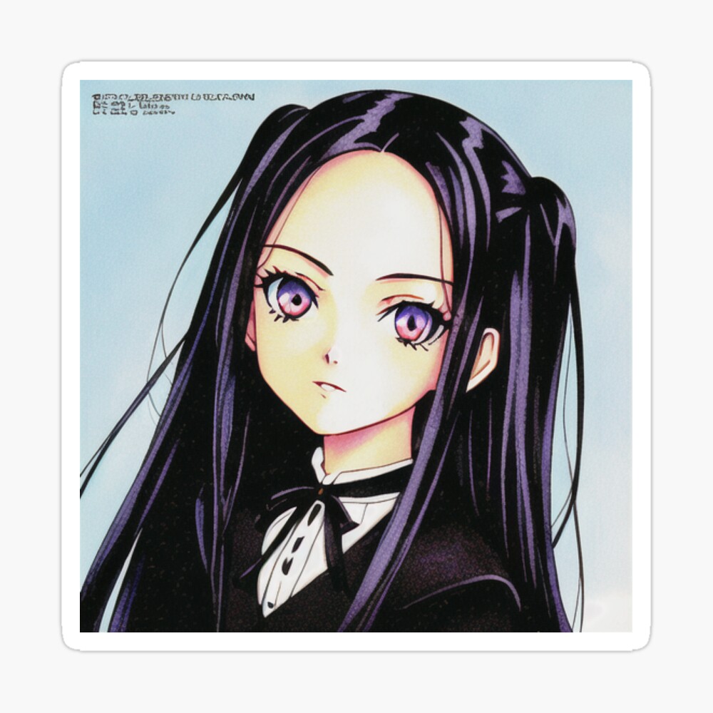 Anime Wednesday Addams with spider web - Wednesday Addams - Magnet |  TeePublic