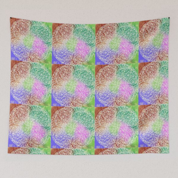 Item preview, Floral background 1000 leaves on a colorful substrate in the colors of red, purple, green, violet. designed and sold by sonaadalian.