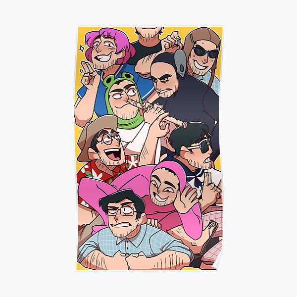 Filthy Frank Characters Poster For Sale By Oletarts Redbubble