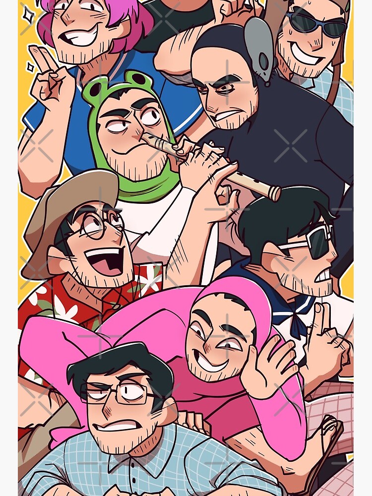 Filthy Frank Characters Art Board Print By Oletarts Redbubble