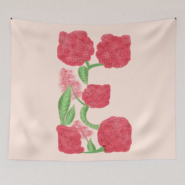 Item preview, Letter E with floral motifs designed and sold by miriam-miranda.