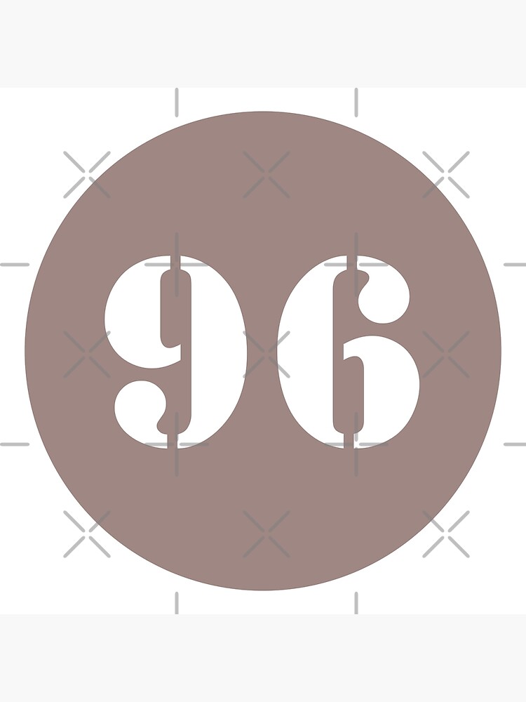 "Number Six (96) in Brown Circle" Poster for Sale by