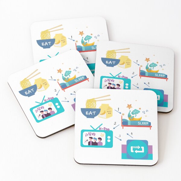 Item preview, Eat Sleep K-Pop Repeat designed and sold by SeoulJourner.