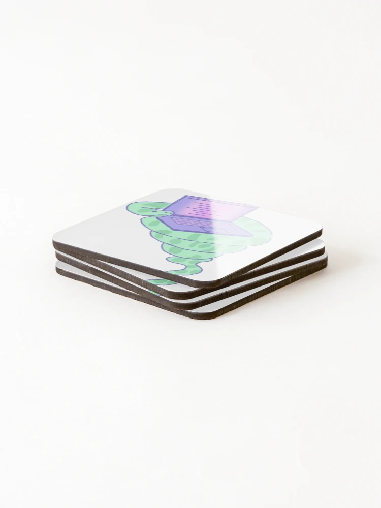 Thumbnail 4 of 5, Coasters (Set of 4), Coding Python designed and sold by Madeline Caples.