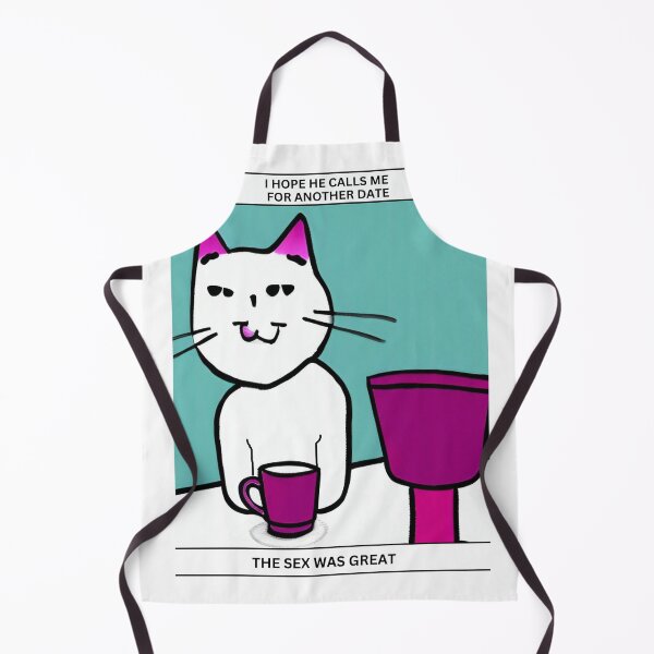 Item preview, Funny girl cat and coffee cup wall art. Cartoon cat wall decor as prints, on canvas, or large posters. Cat wall art decor for your living room or bedroom. Choice of print sizes. designed and sold by JoelsCorner.