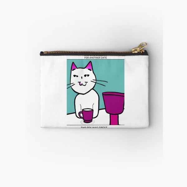 Item preview, Funny girl cat and coffee cup wall art. Cartoon cat wall decor as prints, on canvas, or large posters. Cat wall art decor for your living room or bedroom. Choice of print sizes. designed and sold by JoelsCorner.