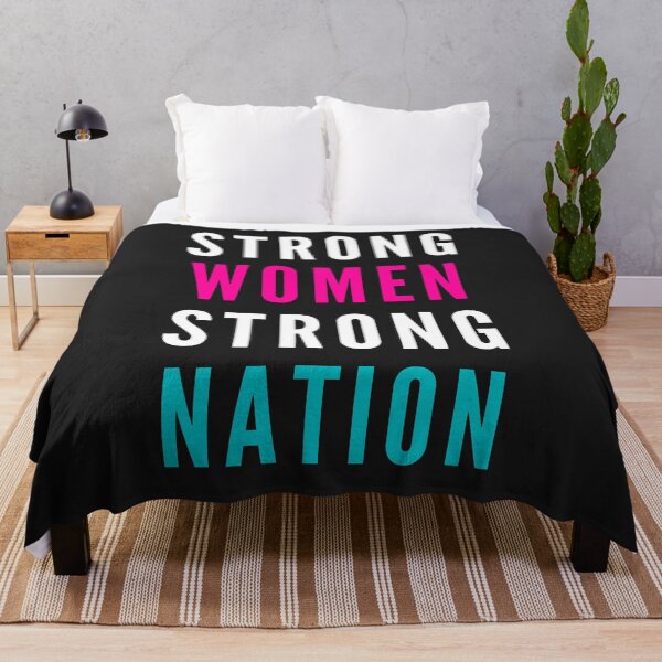 Item preview, Strong Women Strong Nation (Pink & Blue) designed and sold by musicora.