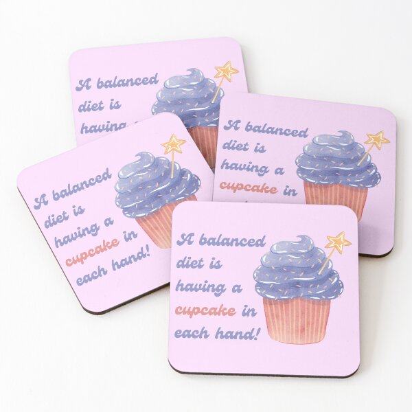 Item preview, A balanced diet is having a cupcake in each hand! designed and sold by 442b.