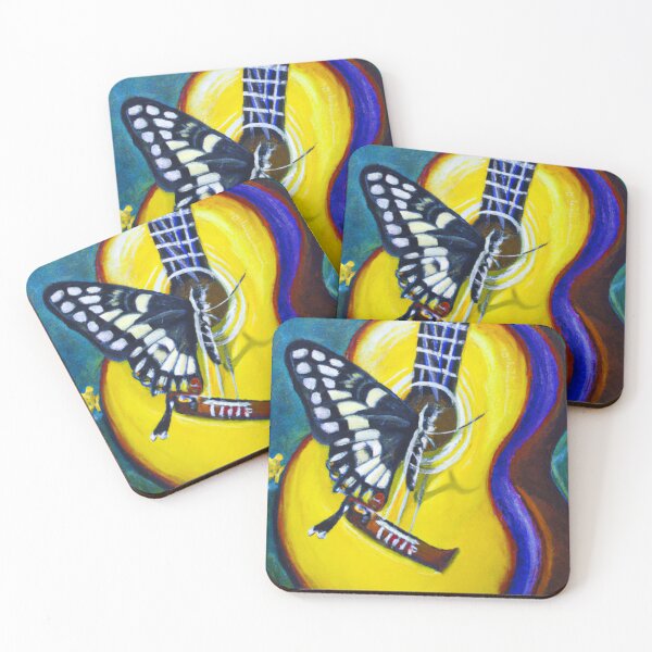 Item preview, Butterfly playing with guitar oil painting designed and sold by Color-Me-Blue.