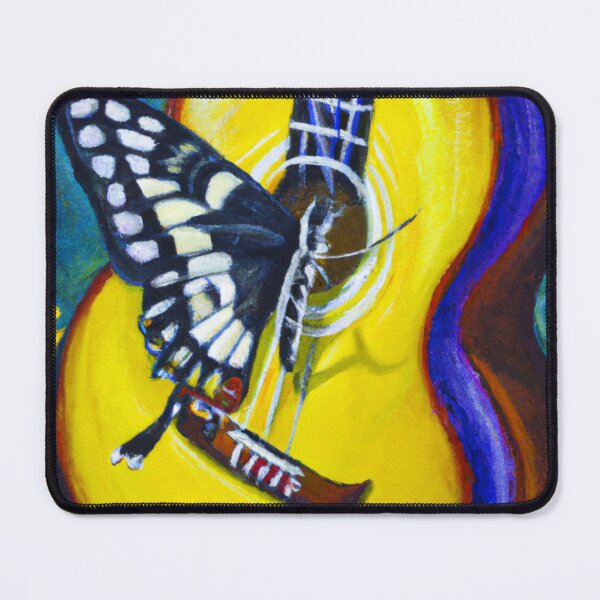 Item preview, Butterfly playing with guitar oil painting designed and sold by Color-Me-Blue.