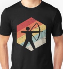 Retro 70s Bow Hunting Archery Icon Unisex T-Shirt