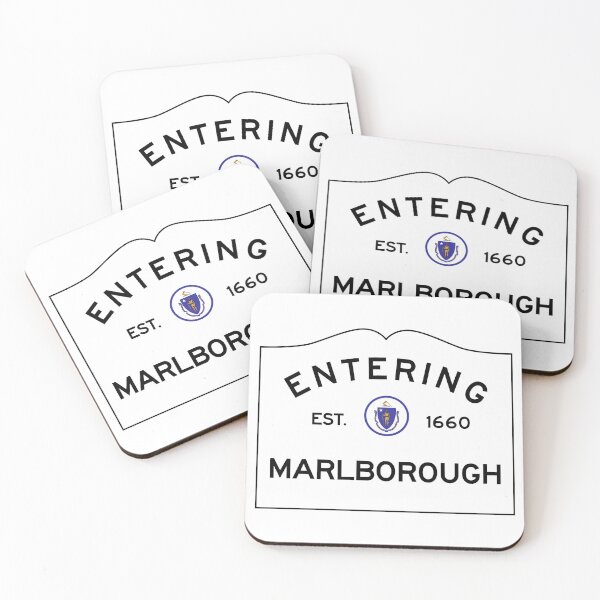 Item preview, Entering Marlborough Massachusetts - Road Sign designed and sold by NewNomads.