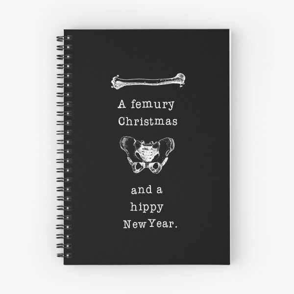 Item preview, A Femury Christmas And A Hippy New Year Human Hip Pelvis and Leg Bone Anatomy Medical Humor Nursing Skeletal Puns Funny Christmas Gift for Science Teachers Students Nerds Geeks designed and sold by ArtistryPrint.