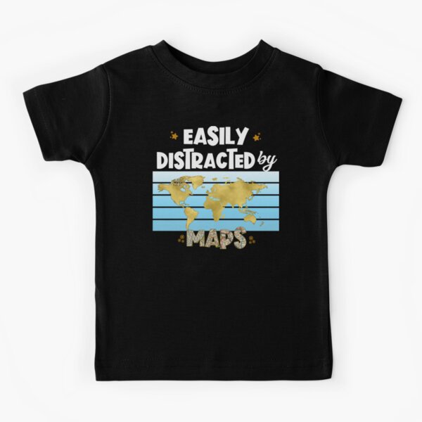 Item preview, Easily Distracted Maps Geography Cartography Lovers  designed and sold by Nzgiftsandmore.
