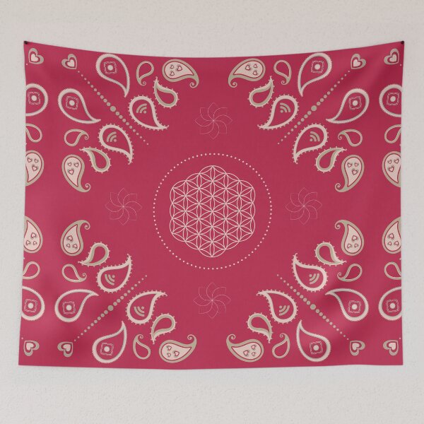 Item preview, Viva Magenta Sacred Geometry Flower of Life Bandana Pattern designed and sold by ClaudiaFlores.