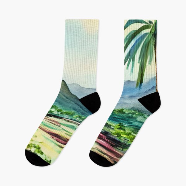 Item preview, Waipi'o Valley Hawai'i Watercolor Art, Landscape Art designed and sold by viewgraphics.