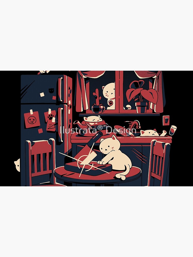 Thumbnail 6 of 6, Pet Bandana, Haunted by cats designed and sold by Ilustrata Design.