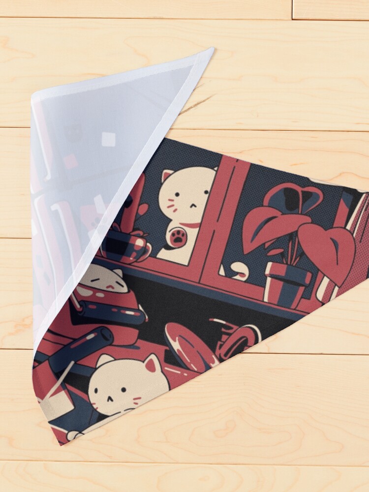Thumbnail 4 of 6, Pet Bandana, Haunted by cats designed and sold by Ilustrata Design.