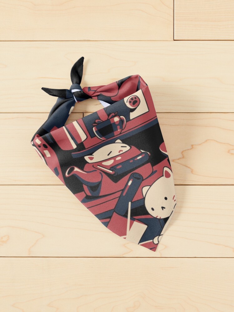 Thumbnail 2 of 6, Pet Bandana, Haunted by cats designed and sold by Ilustrata Design.