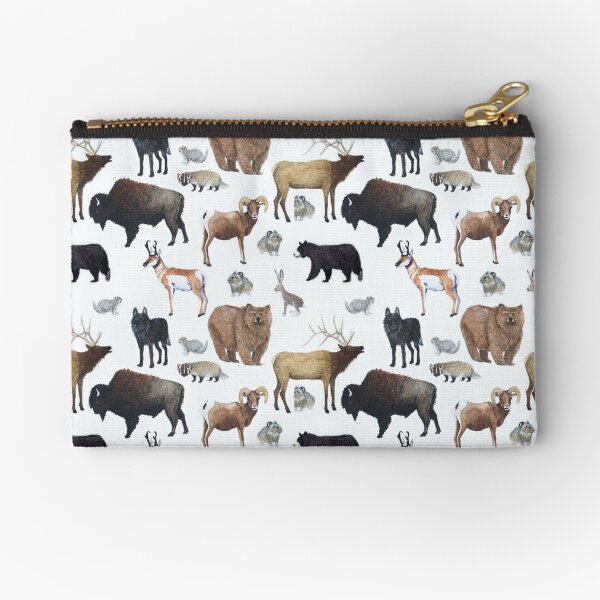 Mammals of Yellowstone National Park Zipper Pouch