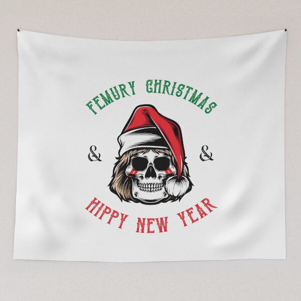 Item preview, Femury Christmas And Hippy New Year Horror Santa Claus Skull Anatomy Puns Skeleton Medical Humor Funny Christmas Gift for Nurses Science Teachers Students Nerds Geeks designed and sold by ArtistryPrint.