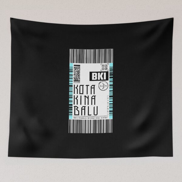 Item preview, KOTA KINABALU sabah boarding pass luggage sticker designed and sold by LeddsoDello.