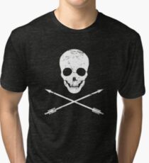 Skull And Arrows – Bow Archery Icon Tri-blend T-Shirt