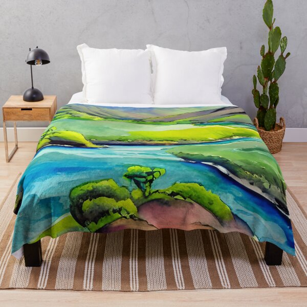 Item preview, Waipi'o Valley Hawai'i Watercolor Art, Landscape Art designed and sold by viewgraphics.