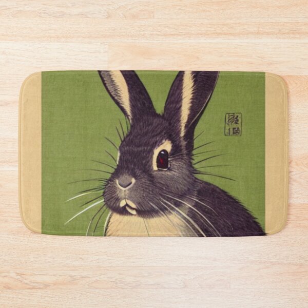 Item preview, Cute Traditional Black Otter Netherland Dwarf Rabbit designed and sold by wigobun.