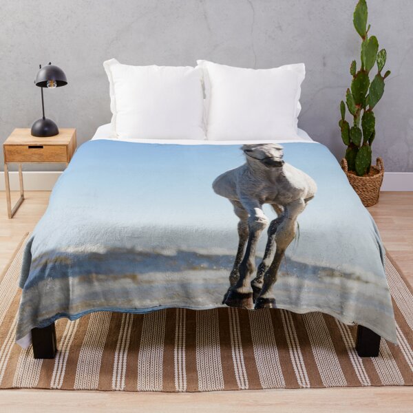 Item preview, White horse walking on the beach  designed and sold by HofTao.