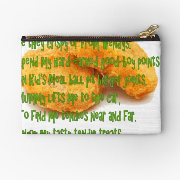 Chicken Tendies Zipper Pouch By Colonelsanders Redbubble - how long do group sales pend on roblox