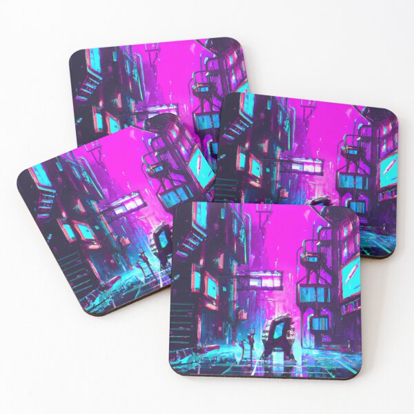 Item preview, cyberpunk future cityscape designed and sold by 442b.