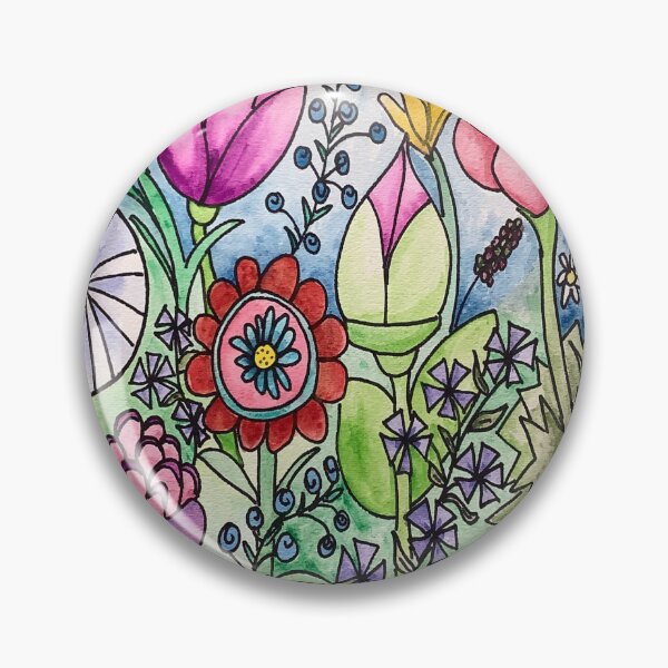Item preview, Multi-Coloured Field of Flowers - Art designed and sold by jolabrese.