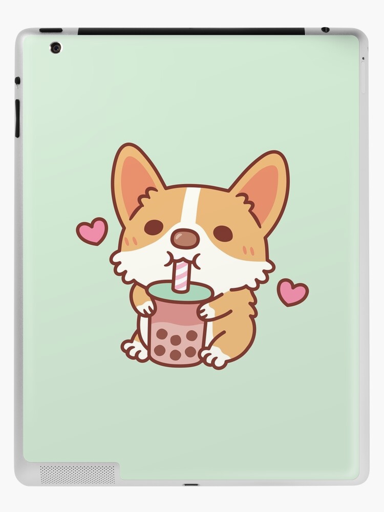 Kawaii Christmas Clipart II Reindeer Puppy Corgi Bubble Tea 