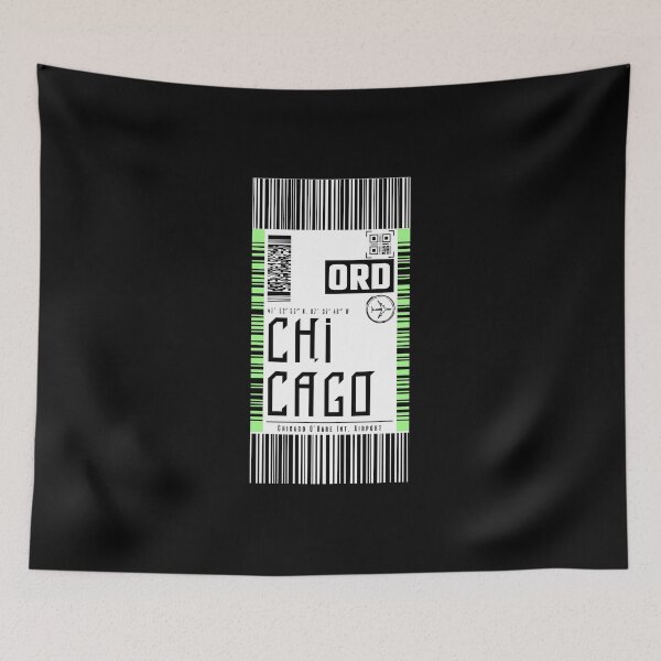 Item preview, CHICAGO boarding pass luggage sticker designed and sold by LeddsoDello.