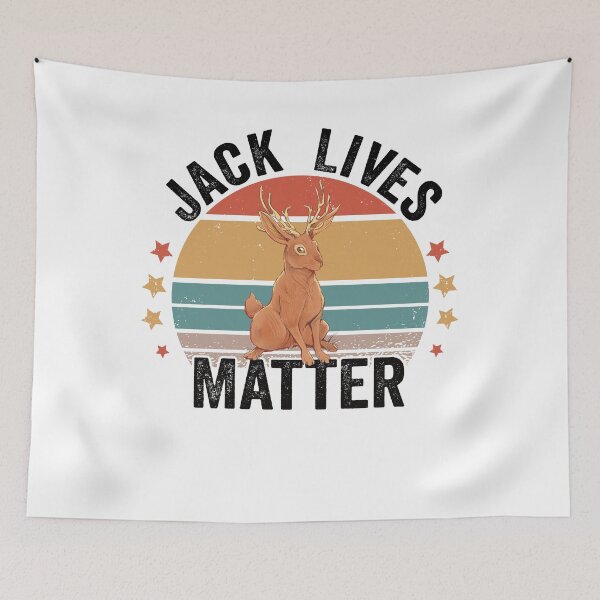 Item preview, Jackalope Lives Matter Jackrabbit Fan Design designed and sold by ZzCorezZ.