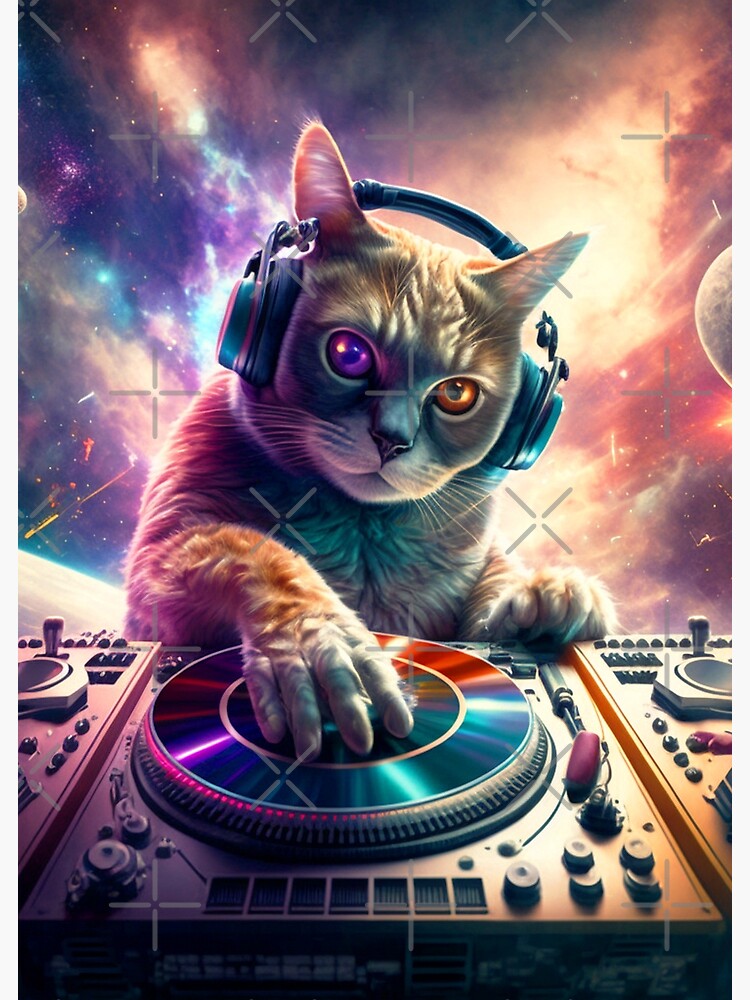 Cat DJ Party  Poster for Sale by Arteresting