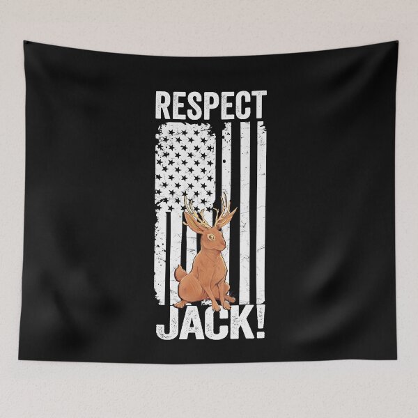 Item preview, Jackalope Respect the Jackrabbit Fan Design designed and sold by ZzCorezZ.