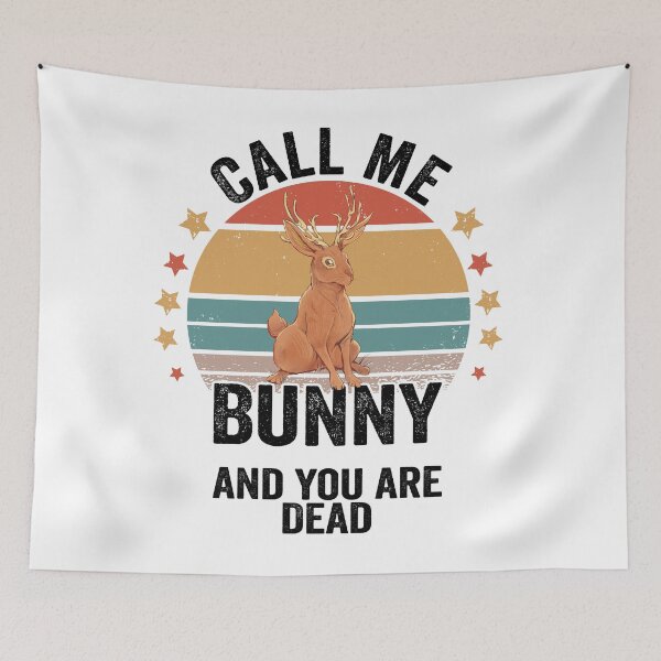 Item preview, Jackalope Call Me Rabbit! Jackrabbit Fan Design designed and sold by ZzCorezZ.