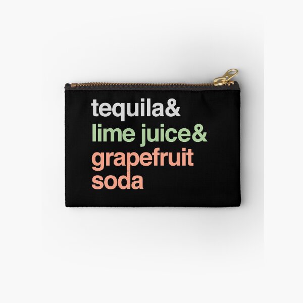 Item preview, Deconstructed Paloma: tequila & lime juice & grapefruit soda (list of cocktail ingredients in true-to-life colors) designed and sold by Ofeefee.