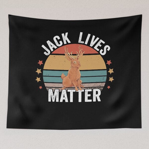 Item preview, Jackalope Lives Matter Jackrabbit Fan Design designed and sold by ZzCorezZ.