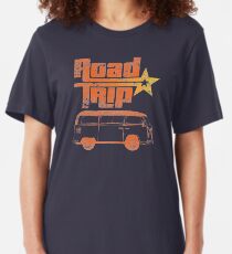 Camiseta ajustada Viaje por carretera en una furgoneta