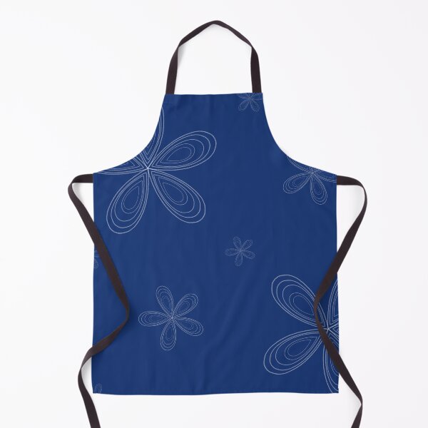 Item preview, Lined White Flowers - Blue designed and sold by Lorelle Gifts.