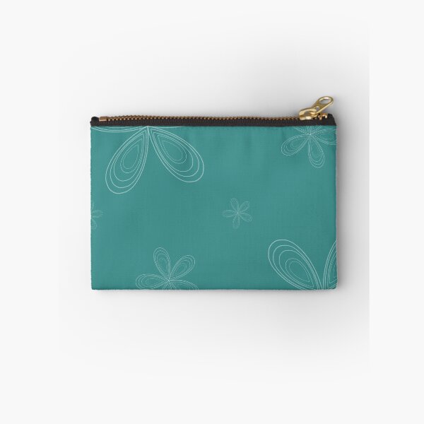 Item preview, Lined White Flowers - Teal designed and sold by Lorelle Gifts.